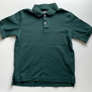 Lands' End Green Polo Shirt Boys Size Small 6-7